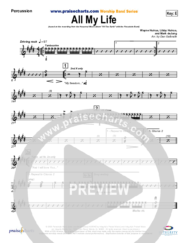 All My Life Percussion (Parachute Band)