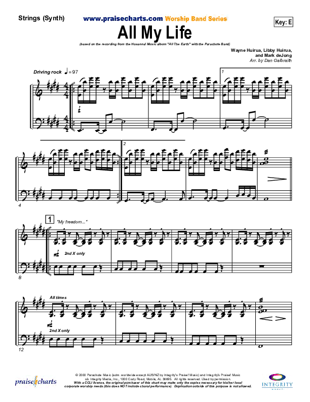 All My Life Synth Strings (Parachute Band)