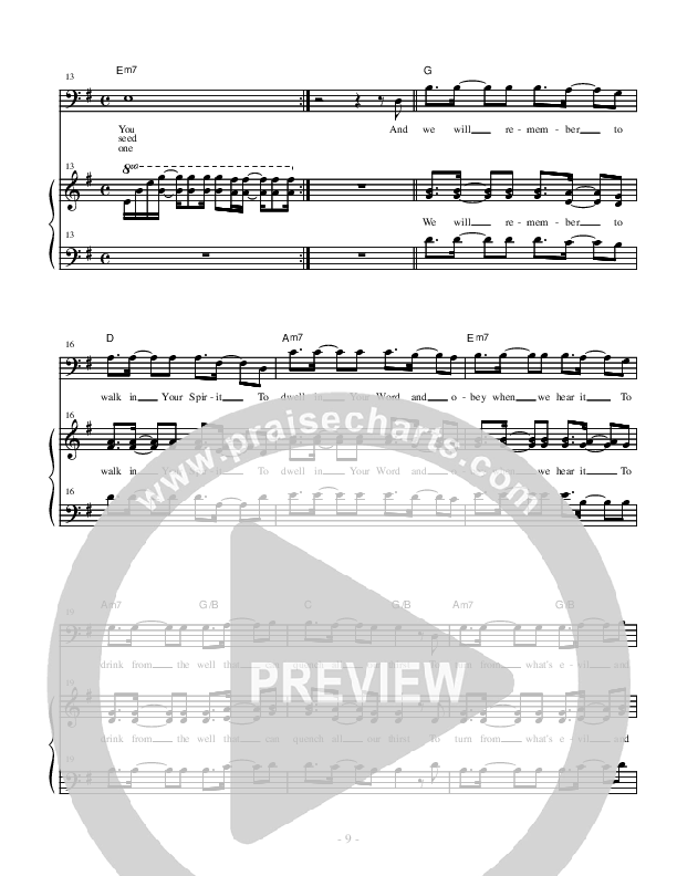 Remind Us Lead Sheet (Heart Of The City)