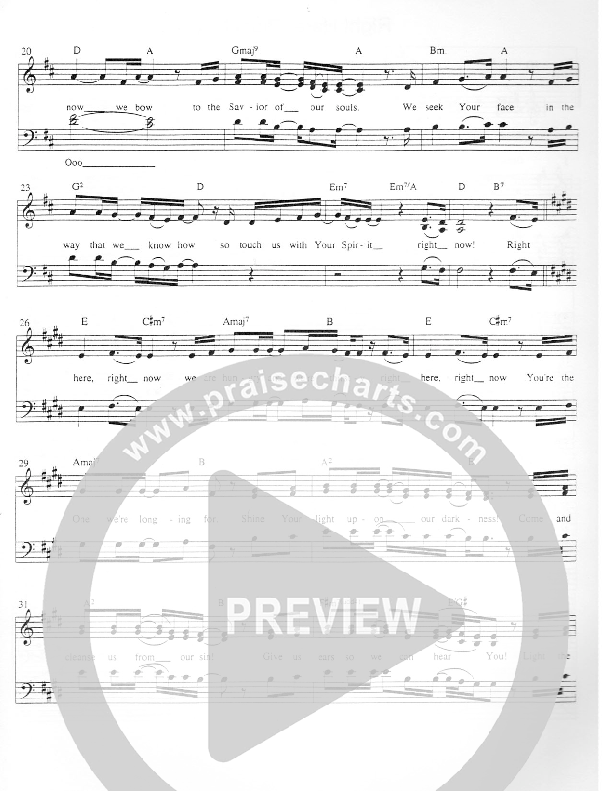 Right Here Right Now Lead Sheet (Heart Of The City)