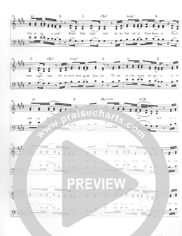 Right Here Right Now Lead Sheet (Heart Of The City)