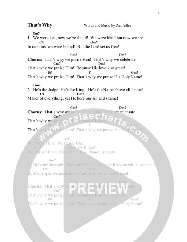 That's Why Chord Chart (Heart Of The City)