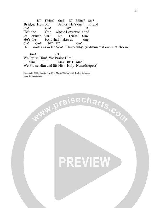 That's Why Chord Chart (Heart Of The City)