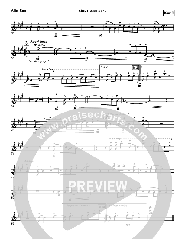 Shout Alto Sax (Parachute Band)