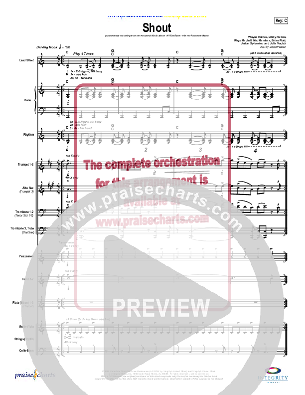 Shout Conductor's Score (Parachute Band)