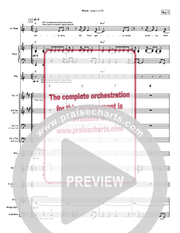 Shout Conductor's Score (Parachute Band)