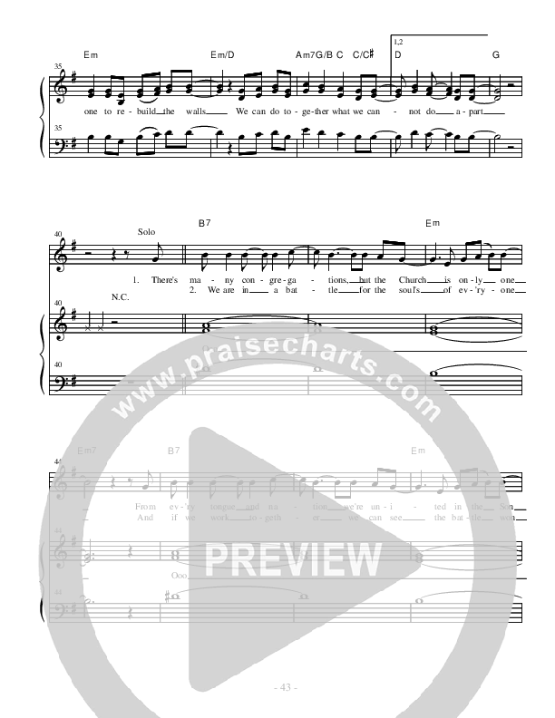 We Can Do Together Lead Sheet (Heart Of The City)