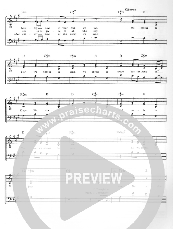 We Choose To Bow Lead Sheet (Heart Of The City)