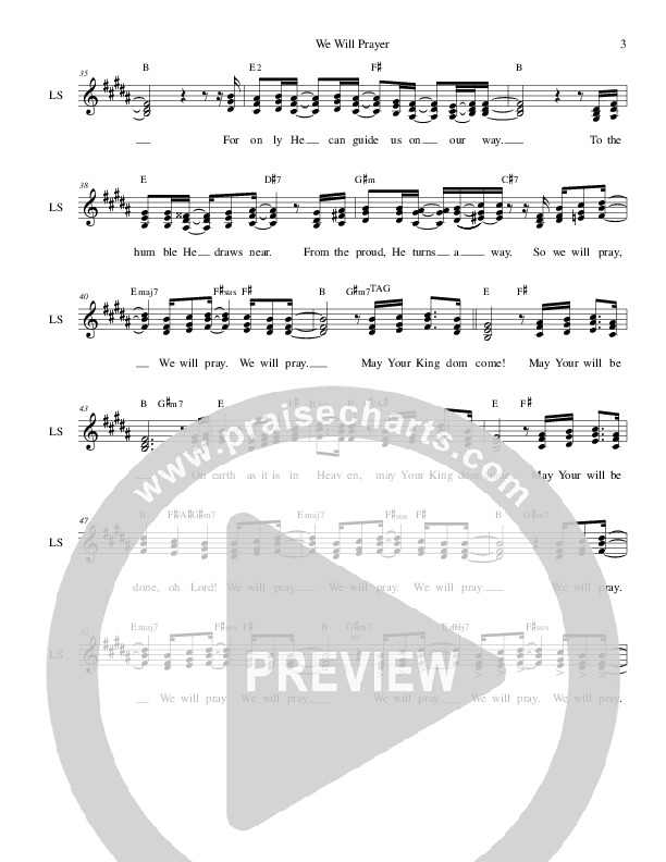 We Will Pray Lead Sheet (Heart Of The City)