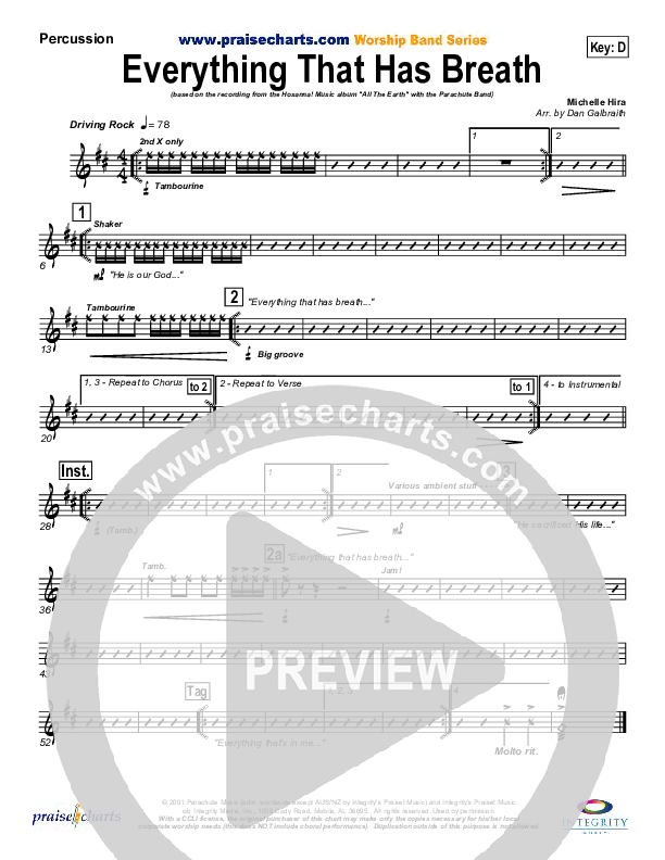 Everything That Has Breath Percussion (Parachute Band)