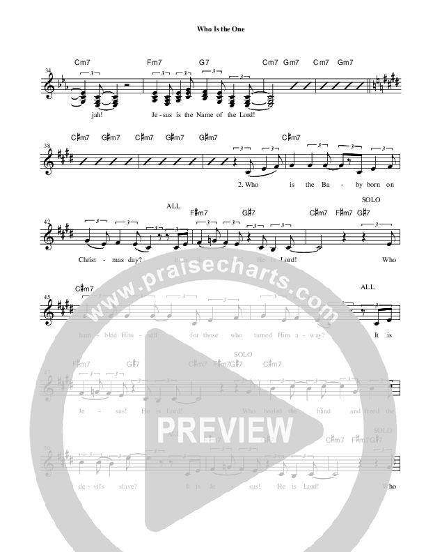 Who Is The One Lead Sheet (Heart Of The City)