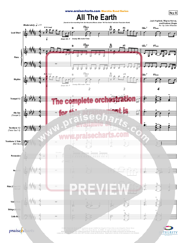 All The Earth Conductor's Score (Parachute Band)