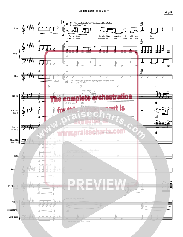All The Earth Orchestration (Parachute Band)