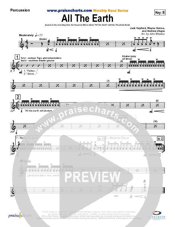 All The Earth Percussion (Parachute Band)