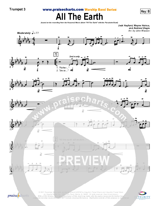 All The Earth Trumpet 3 (Parachute Band)