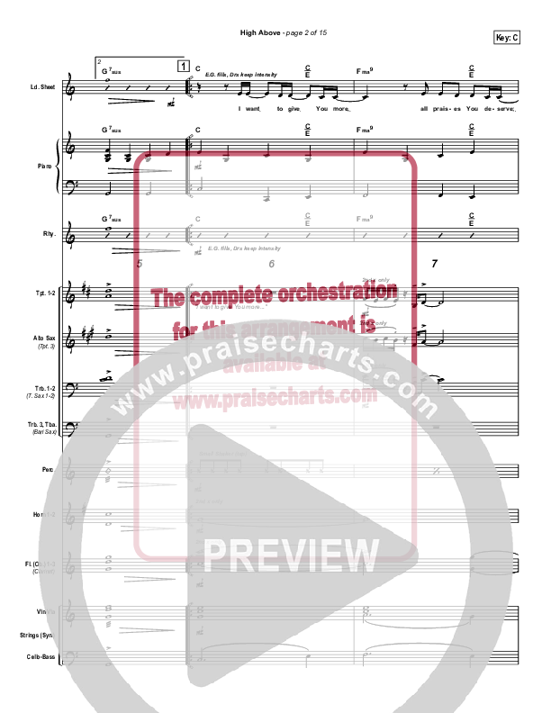 High Above Conductor's Score (Parachute Band)