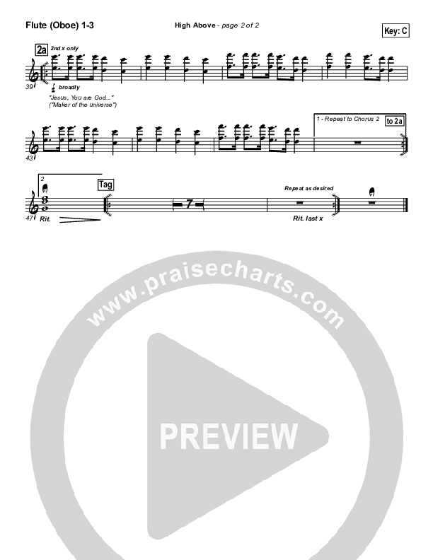 High Above Flute/Oboe 1/2/3 (Parachute Band)
