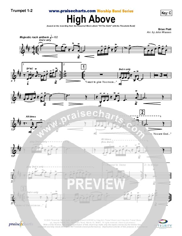 High Above Brass Pack (Parachute Band)