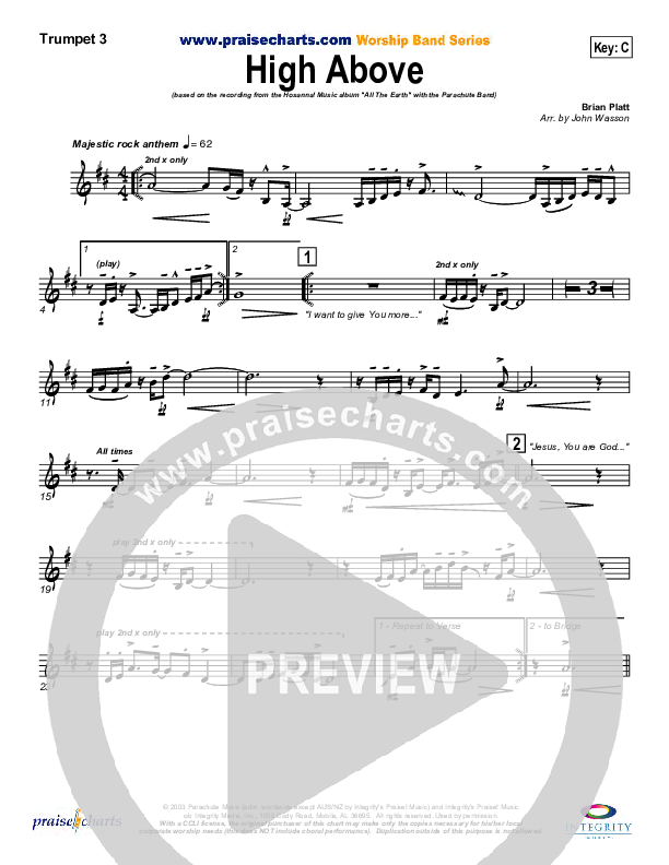 High Above Trumpet 3 (Parachute Band)