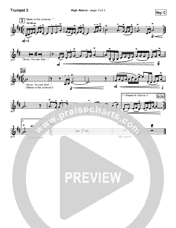 High Above Trumpet 3 (Parachute Band)