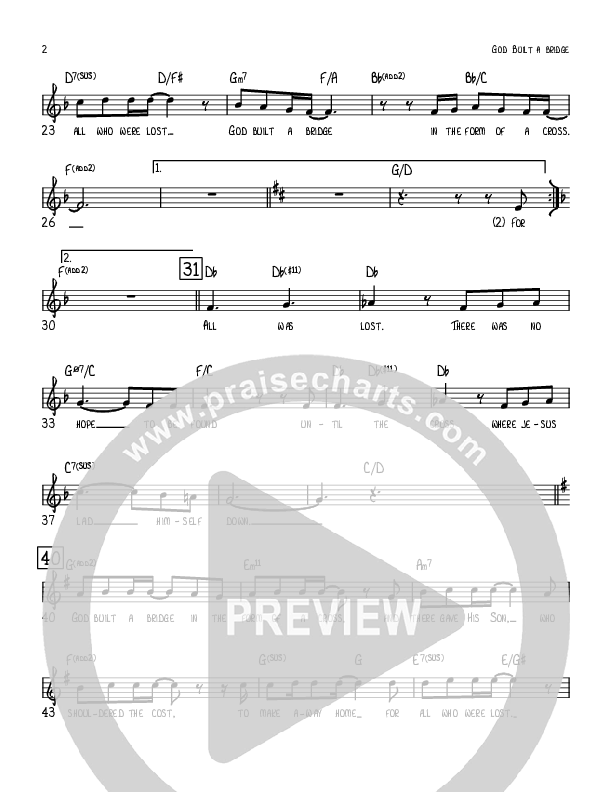 God Built A Bridge Lead Sheet (Robert Sterling)