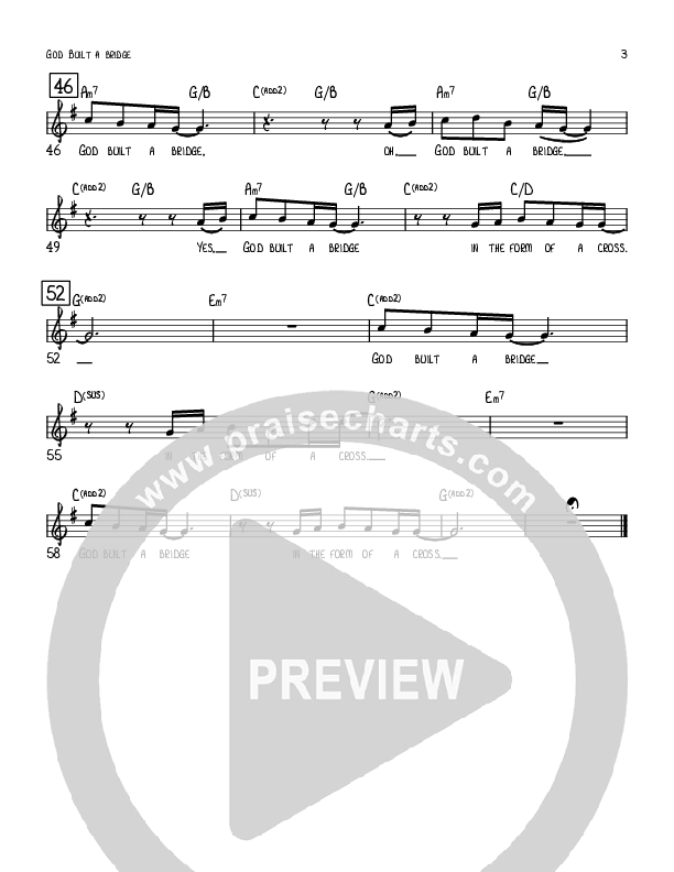 God Built A Bridge Lead Sheet (Robert Sterling)