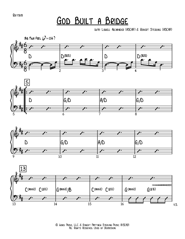 God Built A Bridge Rhythm Chart (Robert Sterling)