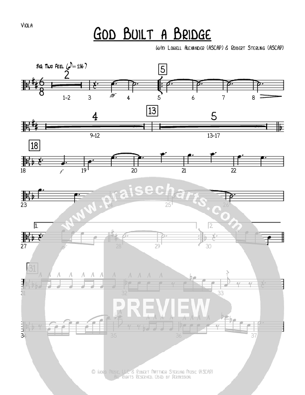 God Built A Bridge Viola (Robert Sterling)