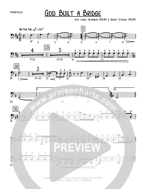 God Built A Bridge Violincello (Robert Sterling)