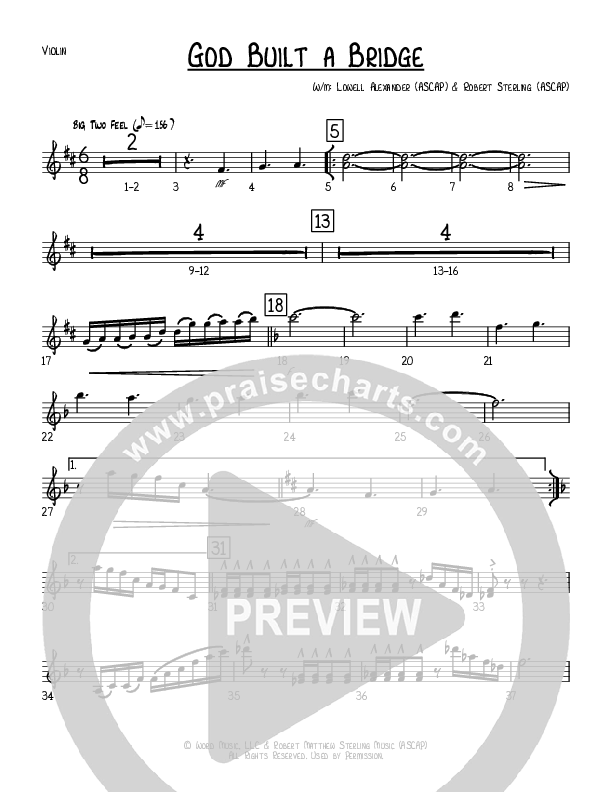 God Built A Bridge Violins (Robert Sterling)