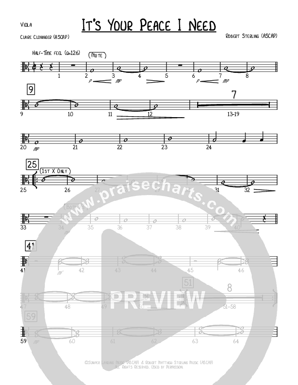 It's Your Peace I Need Viola (Robert Sterling)