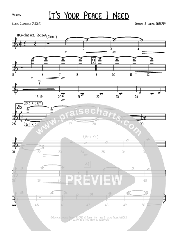 It's Your Peace I Need Violins (Robert Sterling)