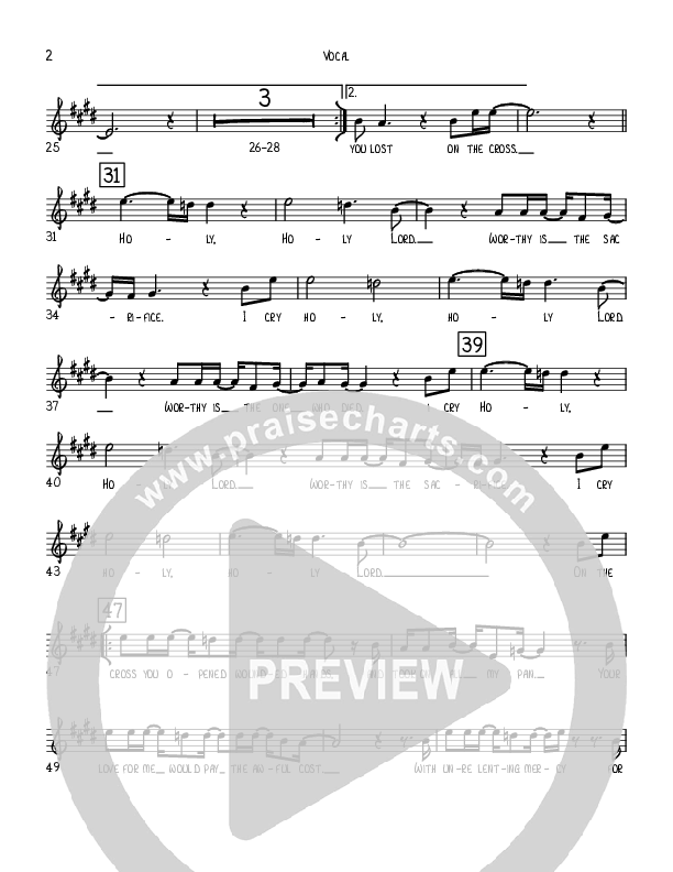 On The Cross Lead Sheet (Robert Sterling)