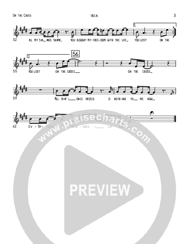 On The Cross Lead Sheet (Robert Sterling)