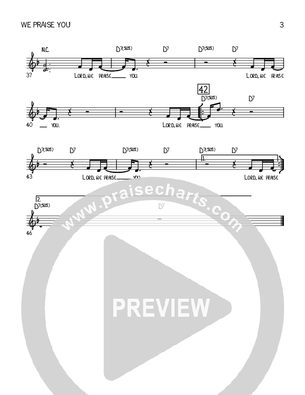 We Praise You Lead Sheet (Robert Sterling)