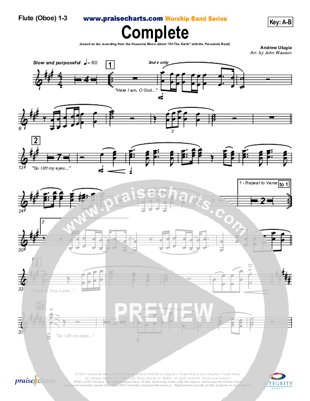Complete Flute/Oboe 1/2/3 (Parachute Band)