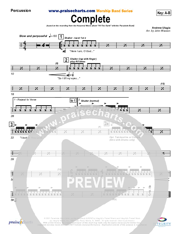 Complete Percussion (Parachute Band)