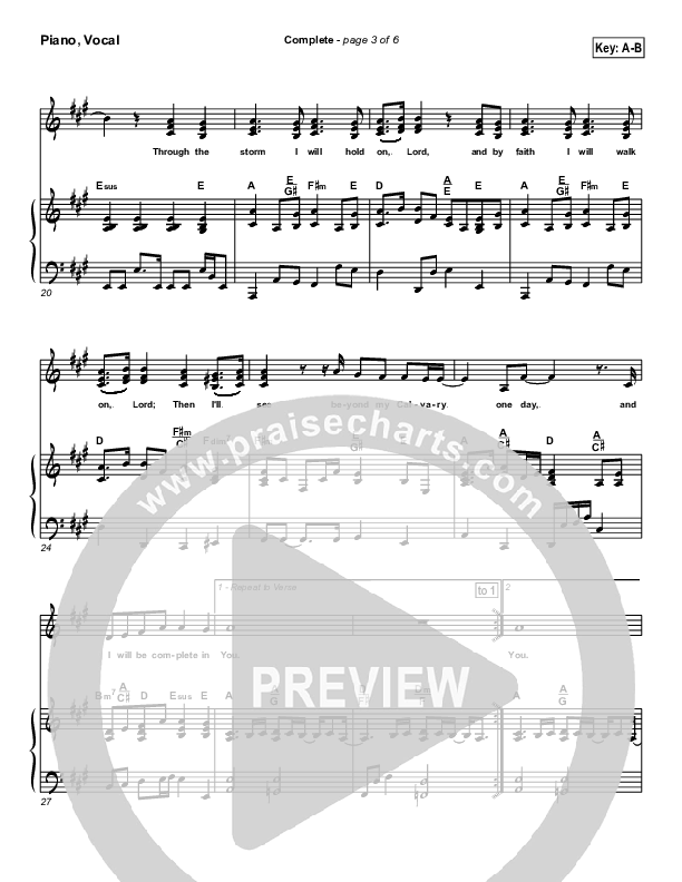 Complete Piano/Vocal (Parachute Band)