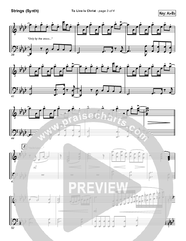 To Live Is Christ Synth Strings (Parachute Band)