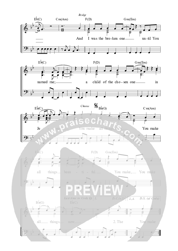 All Things New Piano Sheet (ALM:uk)