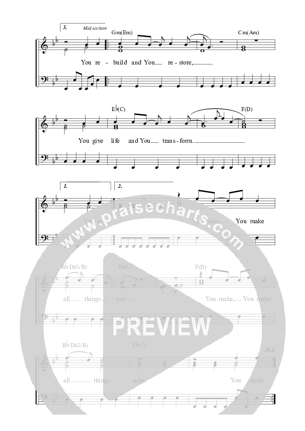 All Things New Piano Sheet (ALM:uk)