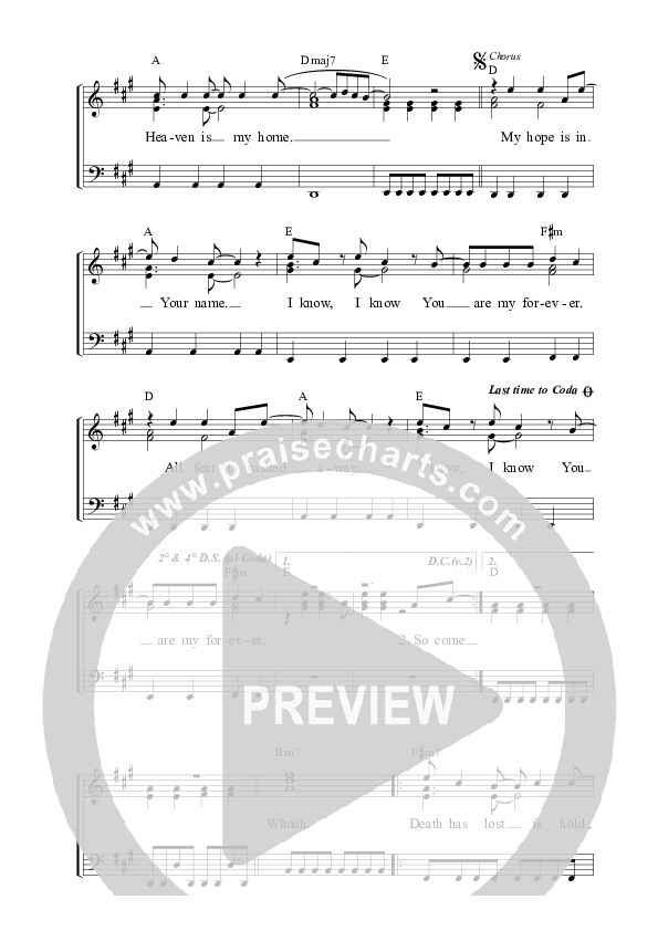 Heaven Is My Home Piano Sheet (ALM:uk)