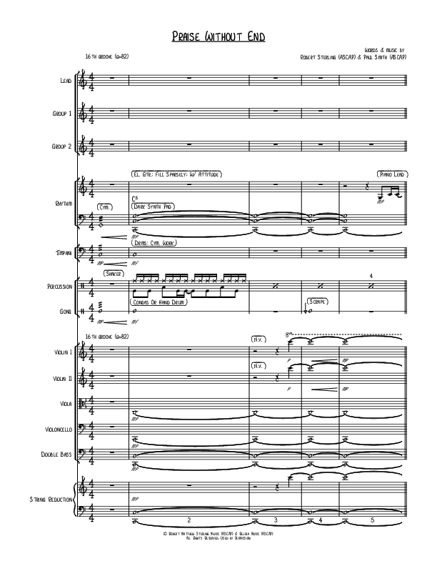 Praise Without End Conductor's Score (Robert Sterling)