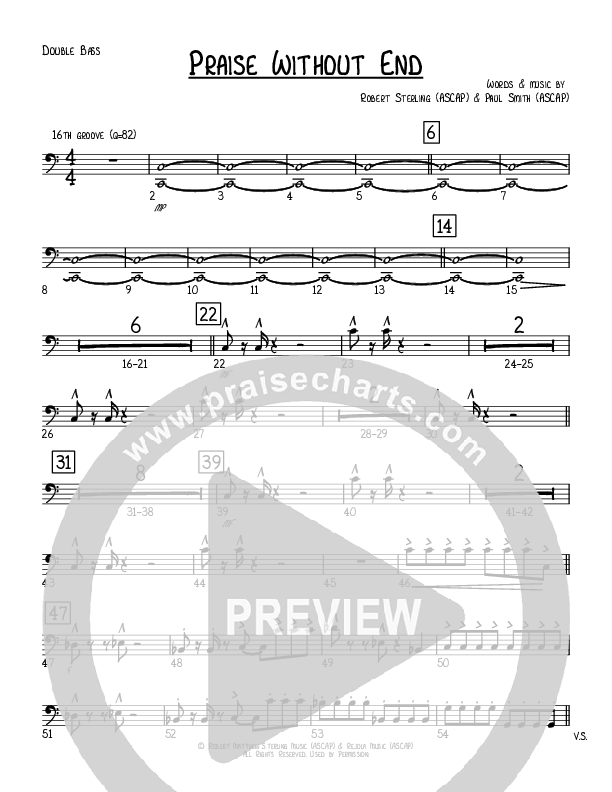 Praise Without End Double Bass (Robert Sterling)