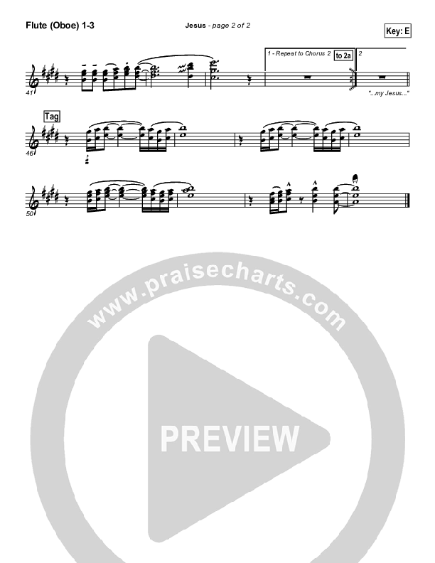 Jesus Flute/Oboe 1/2/3 (Parachute Band)