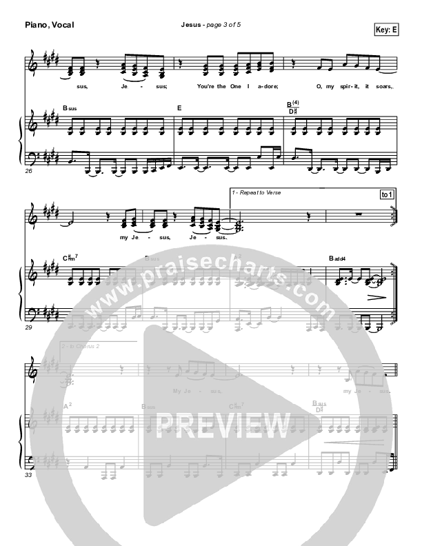 Jesus Piano/Vocal (Parachute Band)