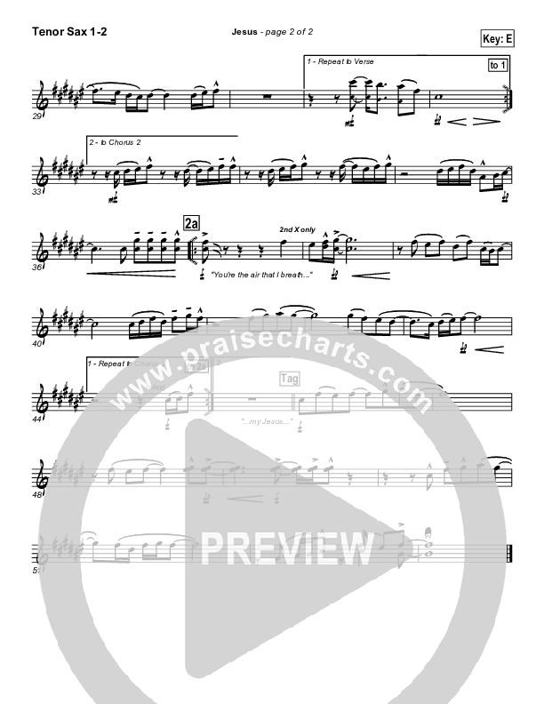 Jesus Tenor Sax 1/2 (Parachute Band)