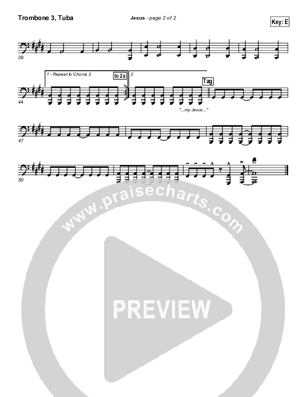 Jesus Trombone 3/Tuba (Parachute Band)