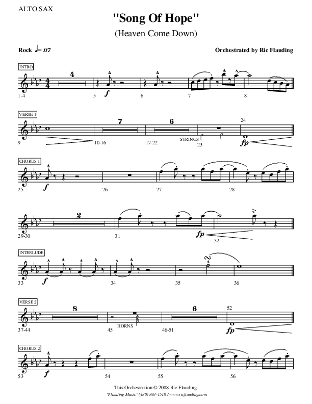 Song Of Hope Alto Sax (Ric Flauding)