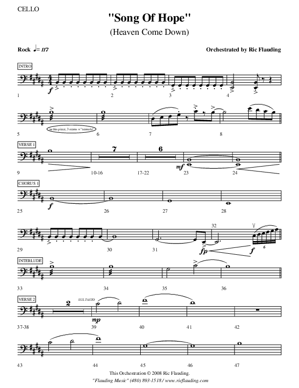 Song Of Hope Cello (Ric Flauding)